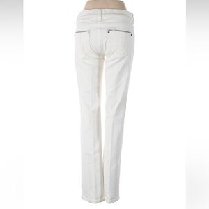 Burberry White Straight Leg Jeans Classic Style